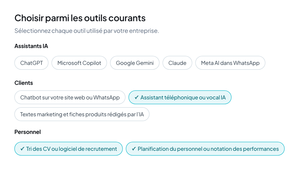 Choisissez parmi les outils d’IA courants