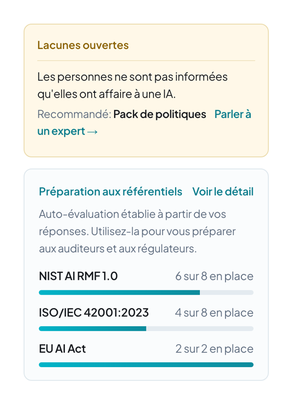 Préparation au regard de trois référentiels